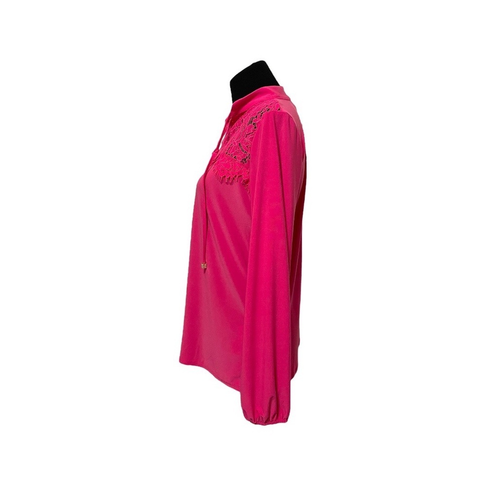 Anne Klein NEW Pink Peacock Blouse (M) - Picture 2 of 6